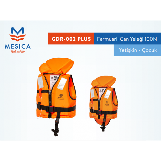 GDR 002 PLUS Fermuarlı Can Yeleği 100N